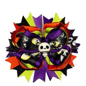 2 Halloween bows - Jack Skellington /Ghost